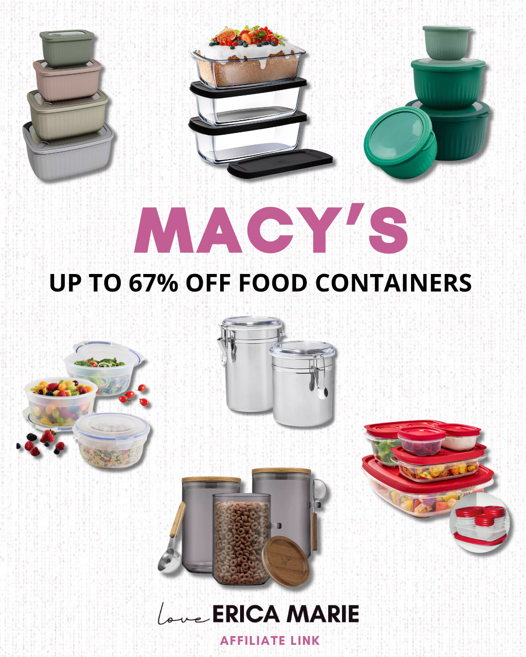 Shop food storage containers on sale for up to 67% off. These reusable containers are perfect for meal prep, storing leftovers, packing lunches, and keeping food fresh. Stock up on kitchen essentials while these limited-time deals last. 

 #LTKmomlife #LTKHome #LTKSaleAlert
