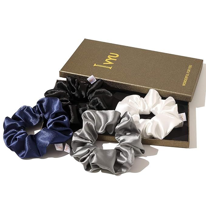 Scrunchies Hair Ties Silk Scrunchy for Girls Women Cute Hairties Scrunchy For Thick Curl Hair No ... | Amazon (US)