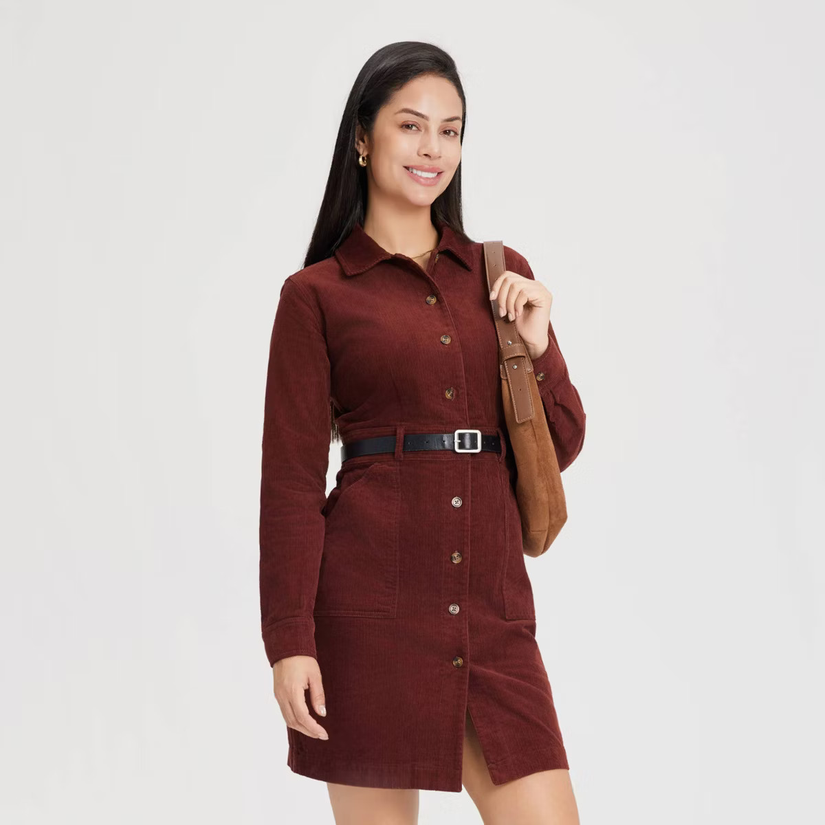 Women's Long Sleeve Corduroy Mini Shirtdress - Universal Thread™ | Target
