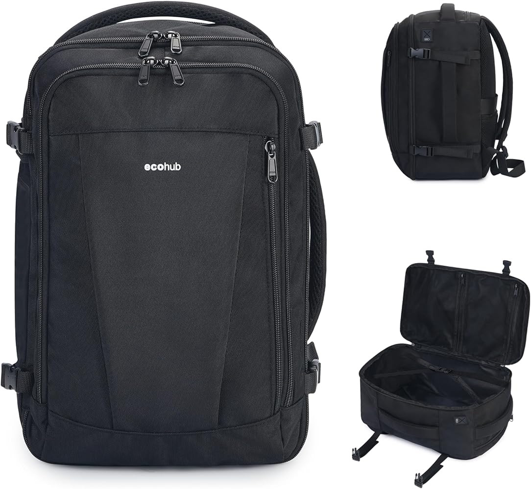ECOHUB Travel Backpack 18x14x8 Spirit Airlines Personal Item Bag Carry On Backpack 13 Pockets Wor... | Amazon (US)