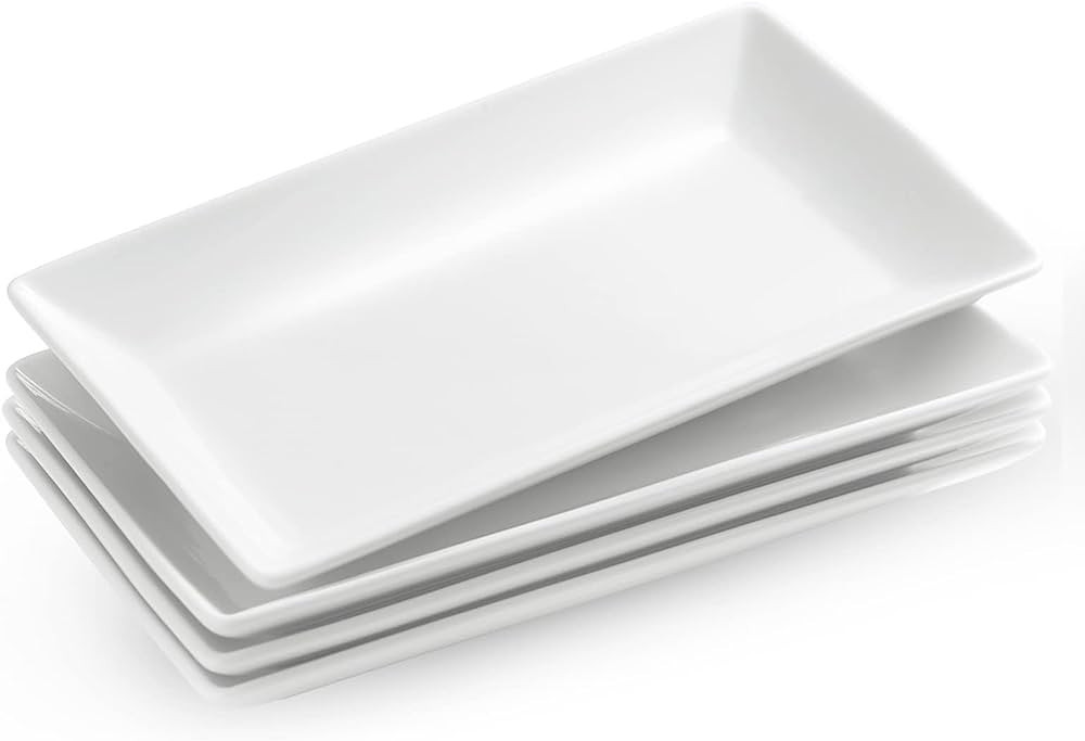 YHOSSEUN Porcelain Serving Platters, Rectangular Serving Trays for Server Food, Appetizers, Party... | Amazon (US)
