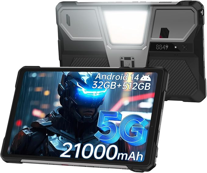 8849 Tank Pad Tablet 10.95 inch, 5G Android 14 Rugged Tablet with Projector, 32GB+512GB/(2TB Expa... | Amazon (US)