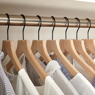 Wooden Blouse Hanger Lotus Pkg/6 | The Container Store