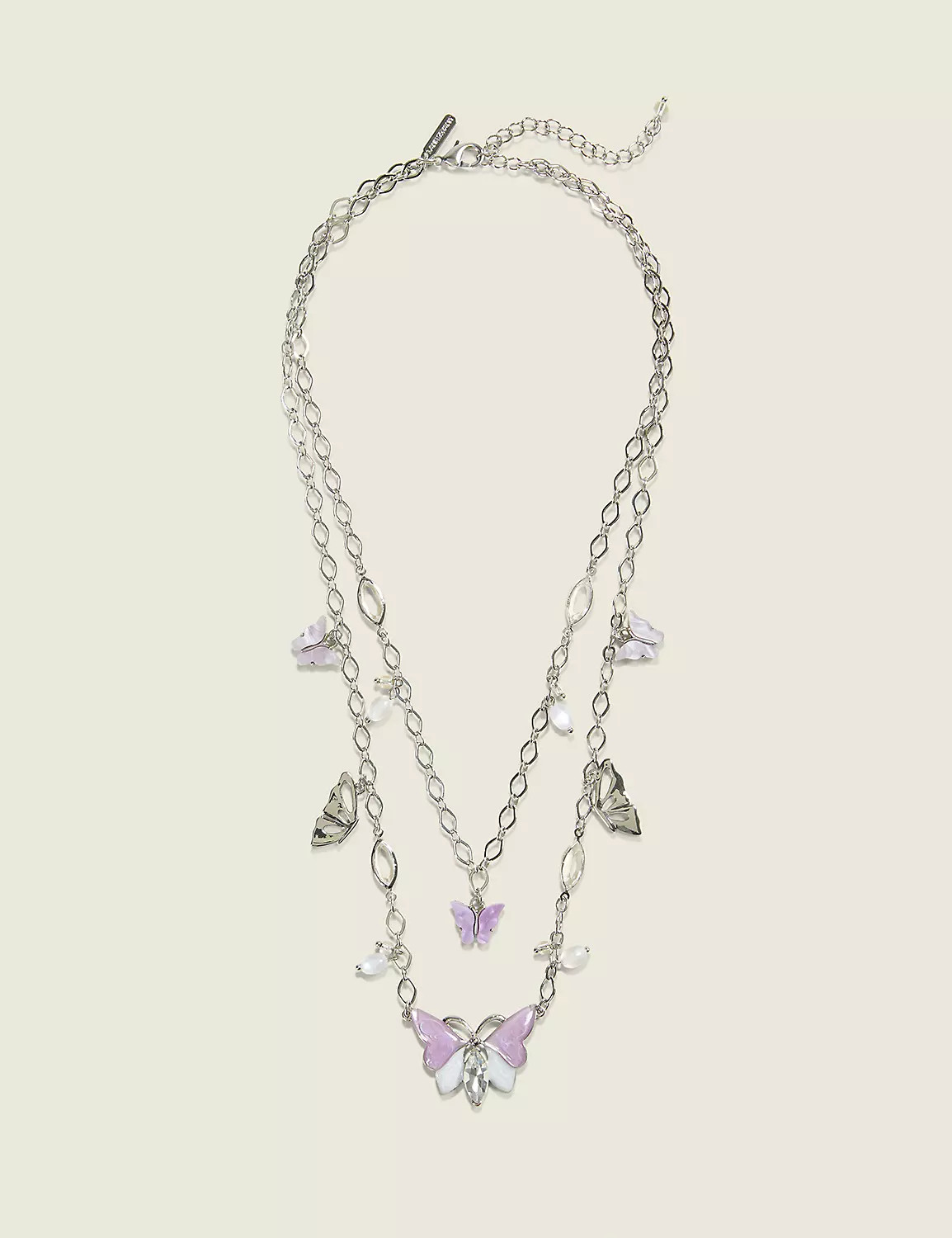 Purple Resin Butterfly Multi-Row Necklace | Lane Bryant (US)