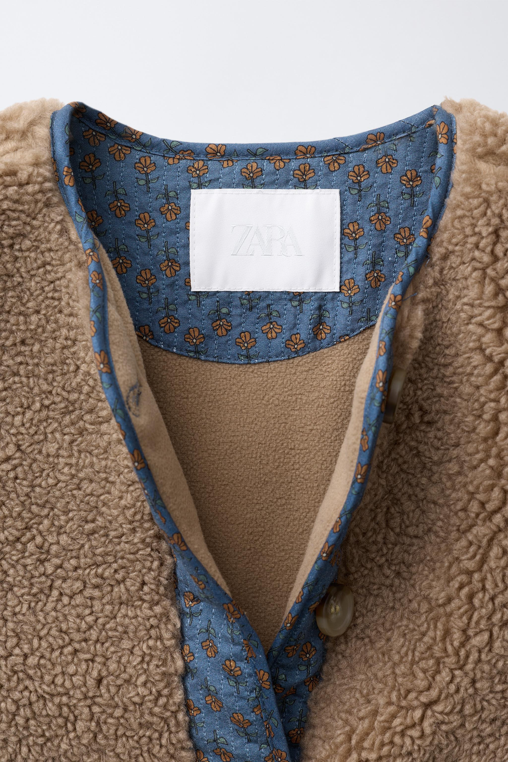 PATCHWORK FLEECE JACKET WITH FLOWERS | Zara US