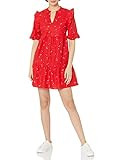 Goodthreads Women's Washed Linen Elbow Sleeve Split Neck Tiered Dress | Amazon (US)