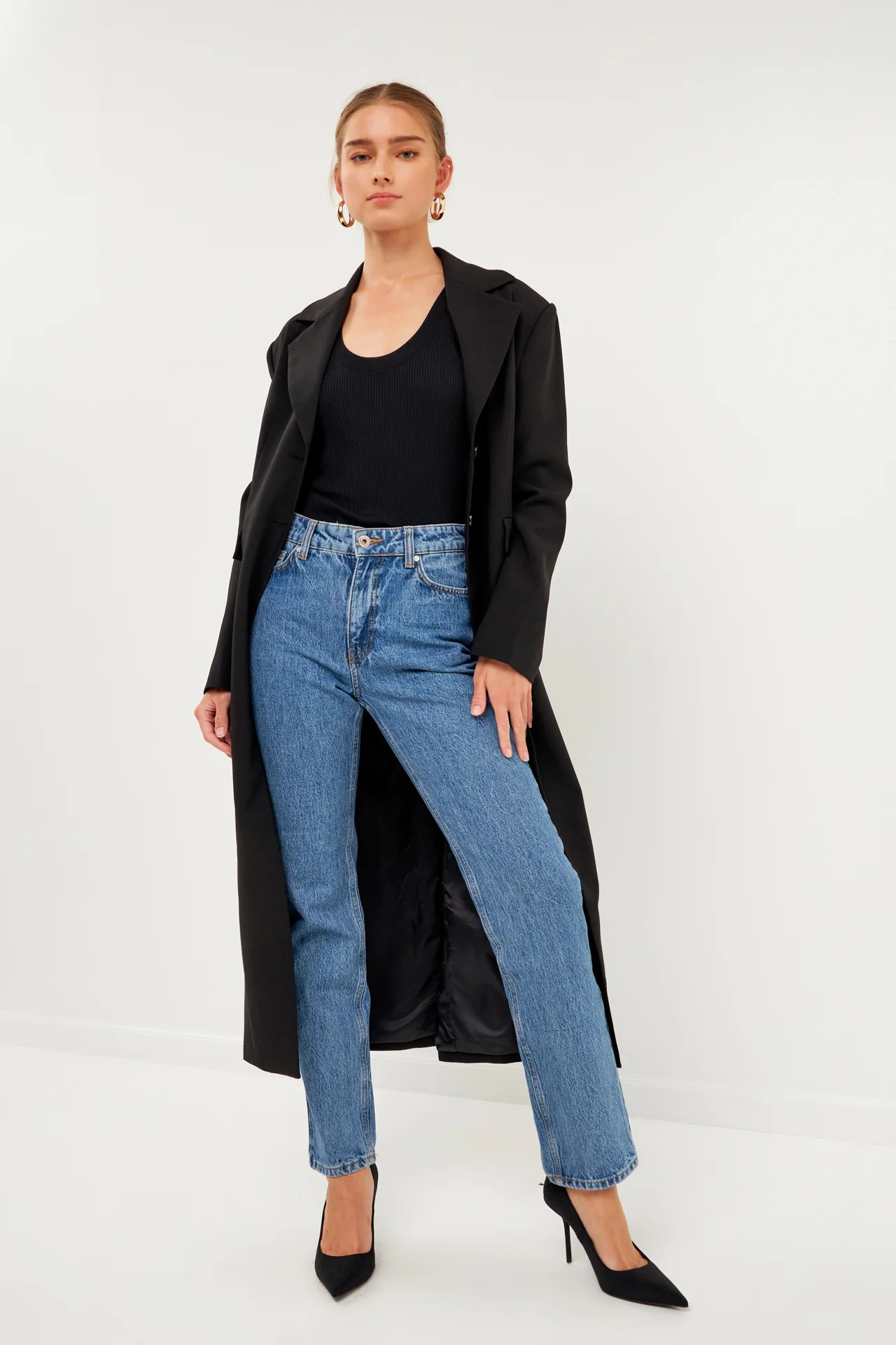 Front Slit Long Jacket | OBJECTRARE