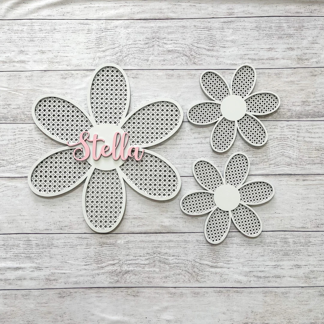 Daisy Name Sign, Rattan Daisy, Boho Daisy, Boho Nursery Sign, Girl Room Sign, Daisy Decor, Flower... | Etsy (US)