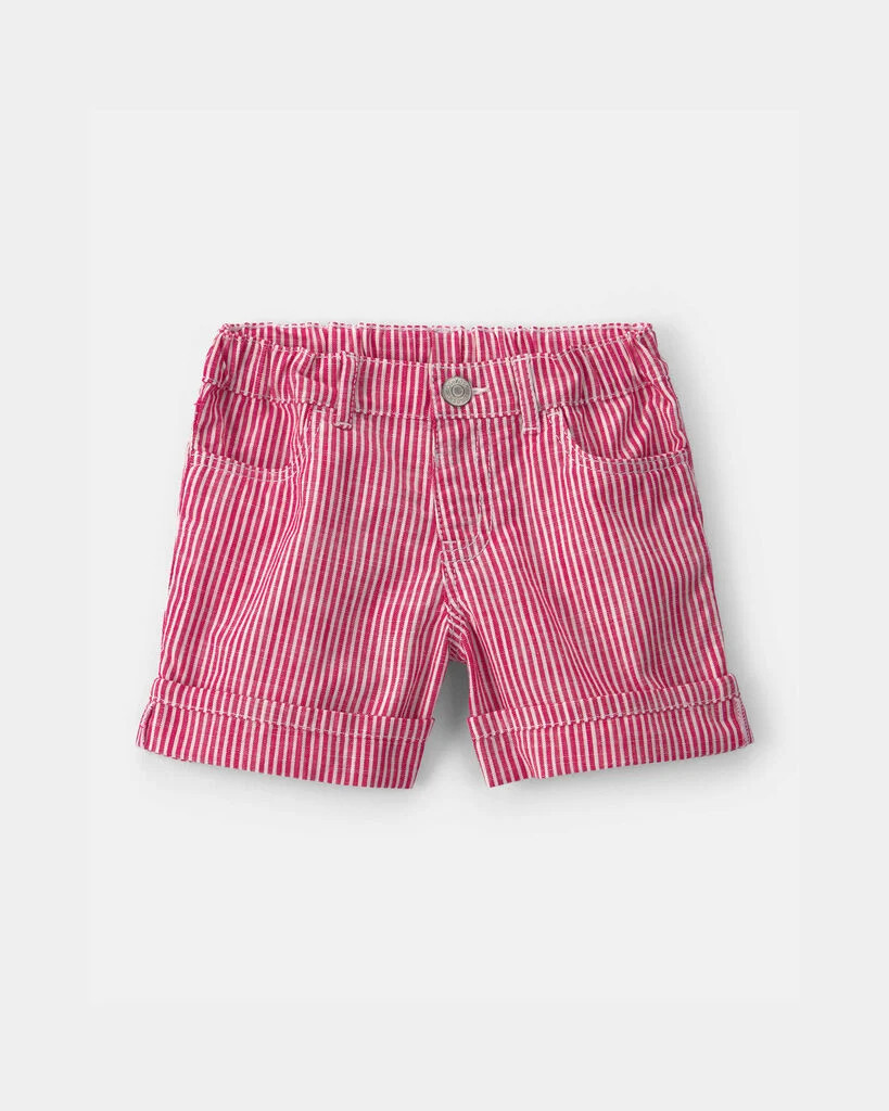 OshKosh B'gosh Toddler Girl Hickory Stripe Shorts 2T Red/Ivory | Carter's Inc
