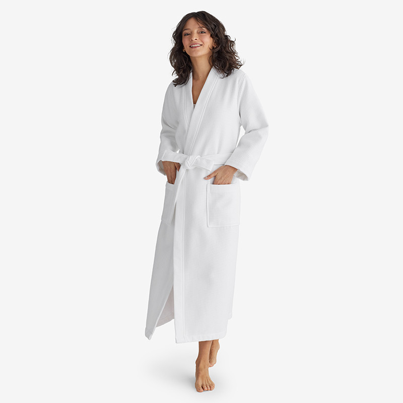 Women’s Waffle Robe - White, Cotton | The Company Store | The Company Store
