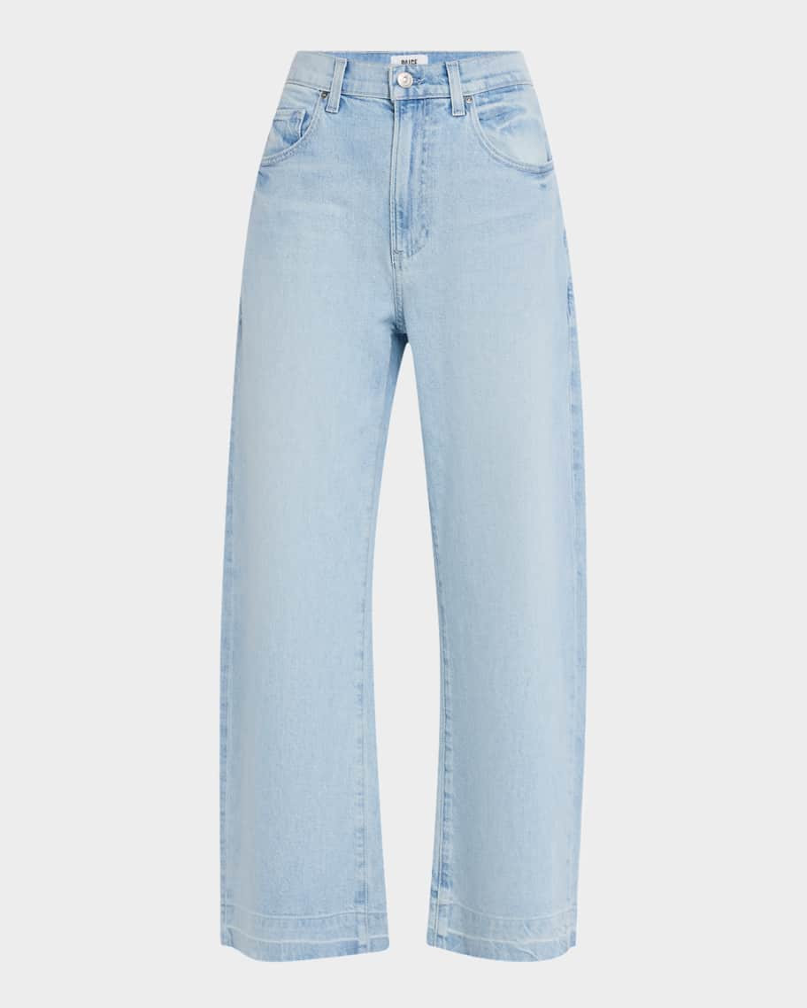 Arellia Ankle Jeans with Wide Undone Hem | Neiman Marcus