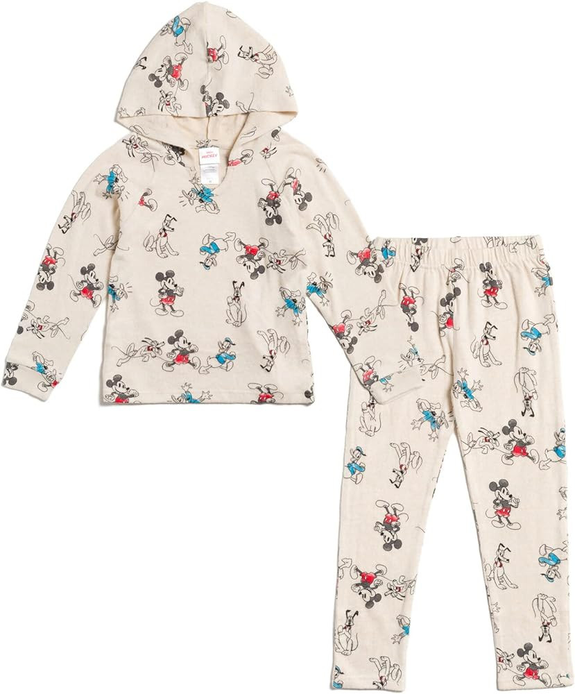 Disney Mickey Mouse Pluto Donald Duck Pullover Hoodie and Pants Outfit Set Newborn to Toddler | Amazon (US)
