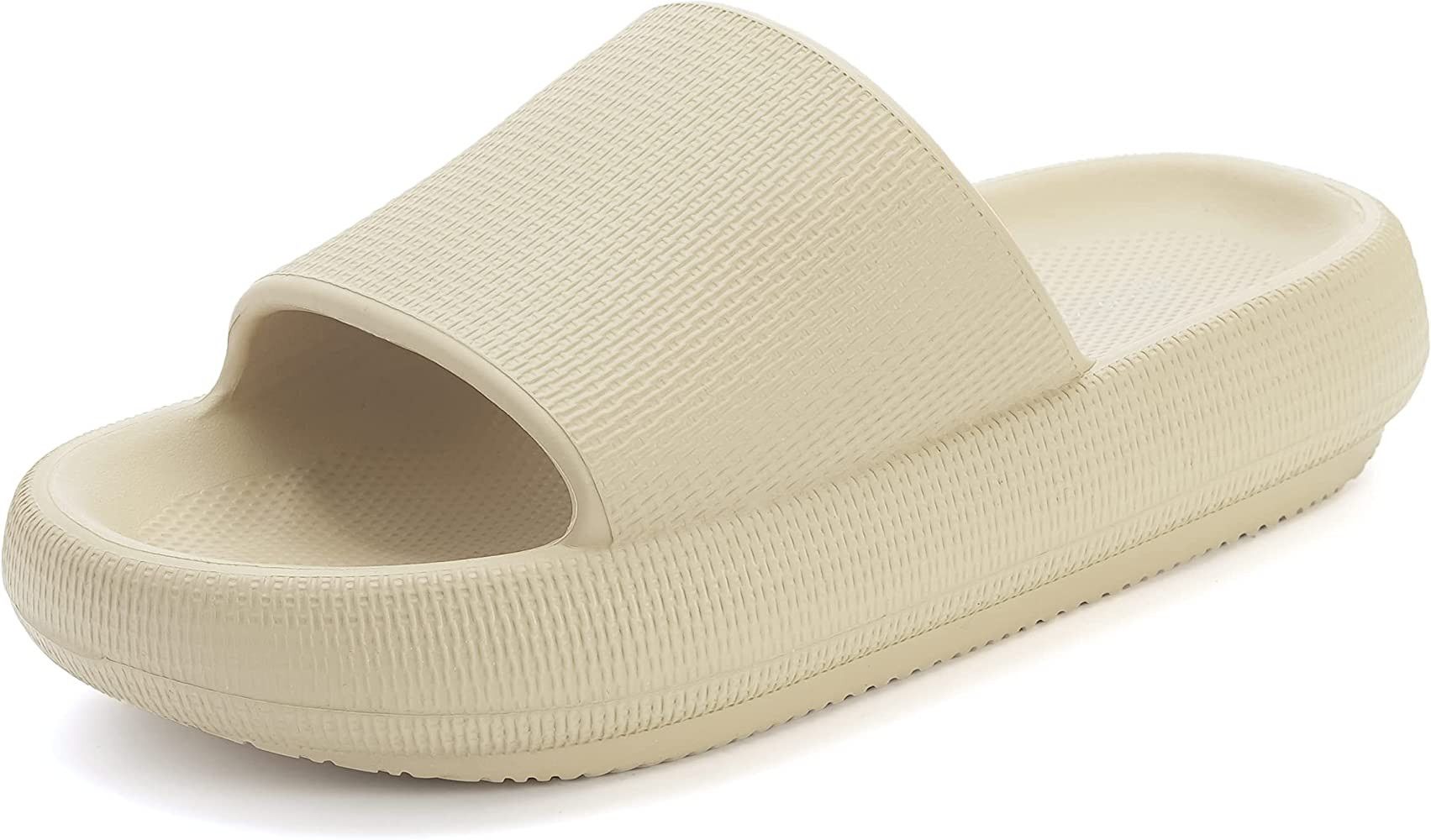 BRONAX Pillow Slippers for Women and Men | House Slides Shower Sandals | Extremely Comfy | Cushio... | Amazon (US)