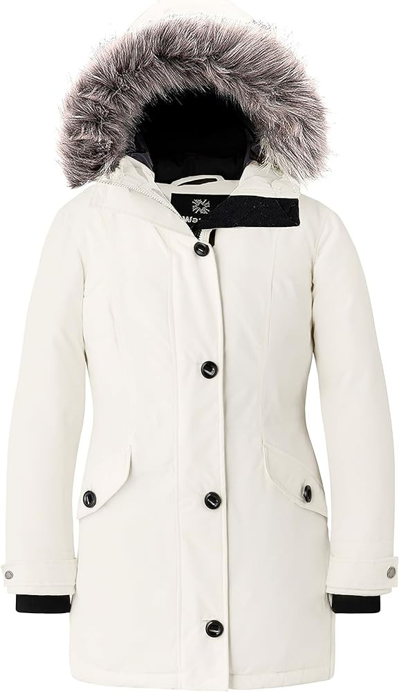 Wantdo Women's Winter Hooded Coat Waterproof Warm Long Puffer Jacket Parka | Amazon (US)