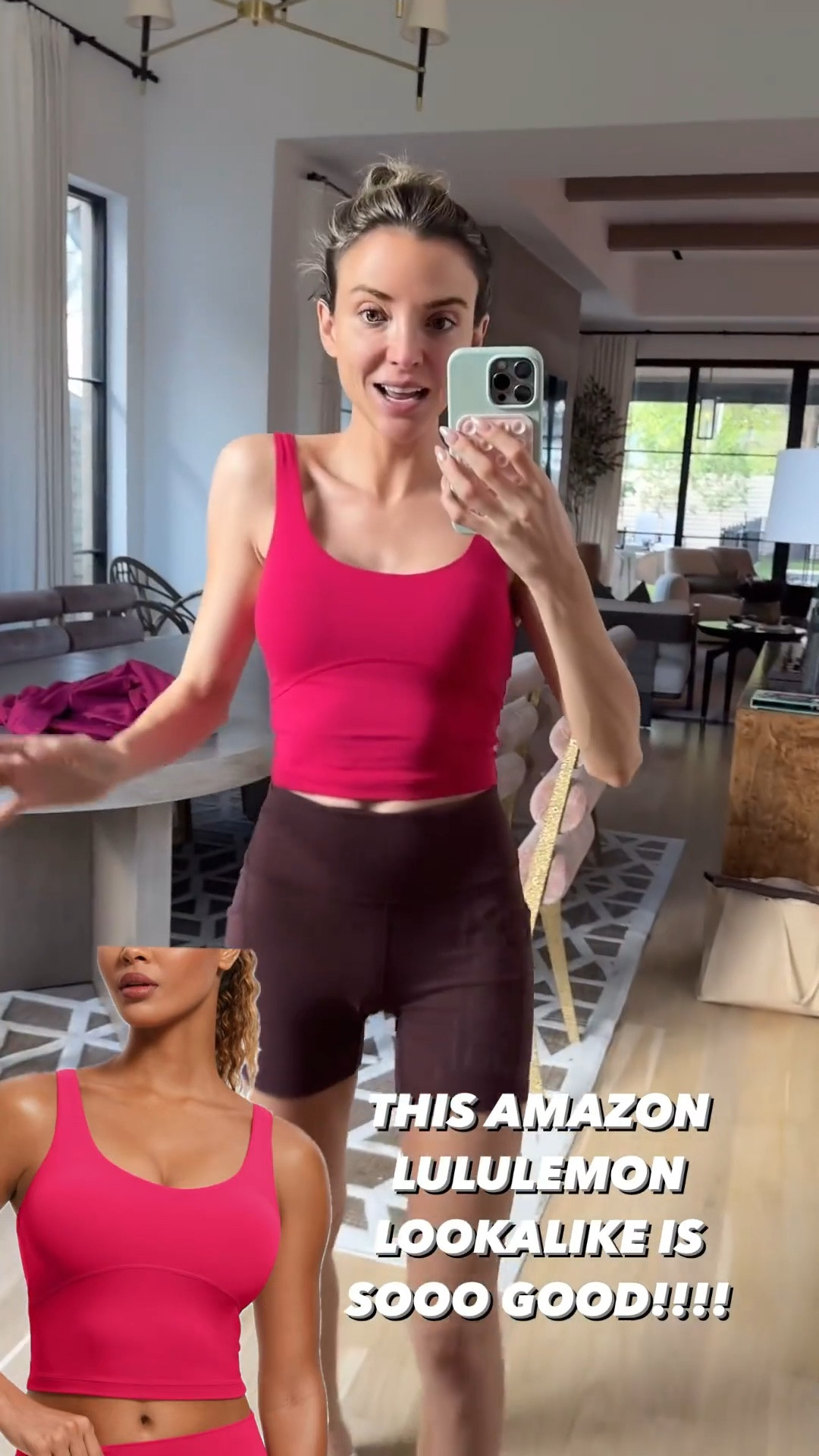 Activewear crop top and biker shorts. Love the length on these shorts. 🙌🏼 runs tts

#LTKfitness #LTKfindsunder100 #LTKfindsunder50