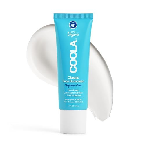 COOLA Organic Face Sunscreen SPF 50 Sunblock Lotion, Dermatologist Tested Skin Care for Daily Protection, Vegan and Gluten Free, Fragrance Free, 1.7 Fl Oz. | Amazon (US)