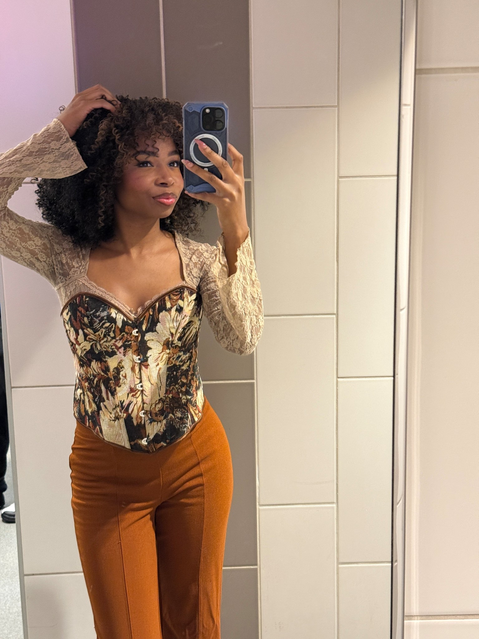 A corset moment will always have my heart.

This look feels like the perfect mix of romantic and modern. Lace sleeves, a statement corset, and warm fall tones that make the whole outfit feel elevated without trying too hard.

If you’ve been wanting to try the corset trend but keep it wearable for everyday style, this combo is it.

Shop this look in my LTK.

#LTKstyle #LTKfashion #LTKfinds #FallStyle #CorsetStyle

#LTKBeauty