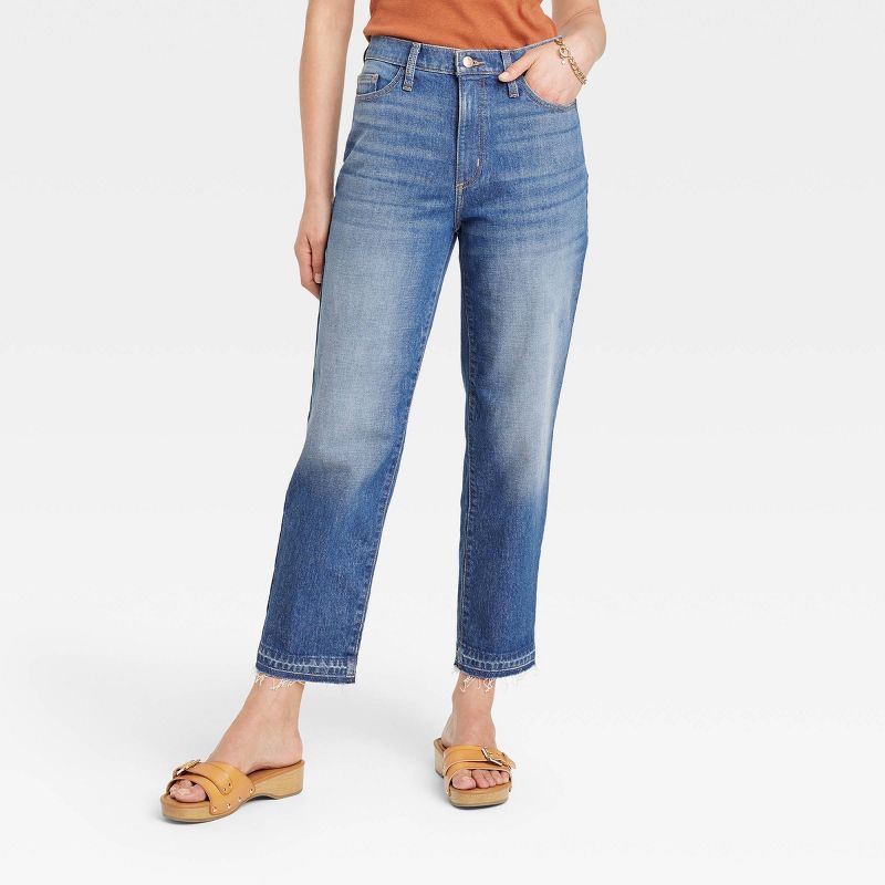 Women's High-Rise Vintage Straight Jeans - Universal Thread™ Indigo | Target