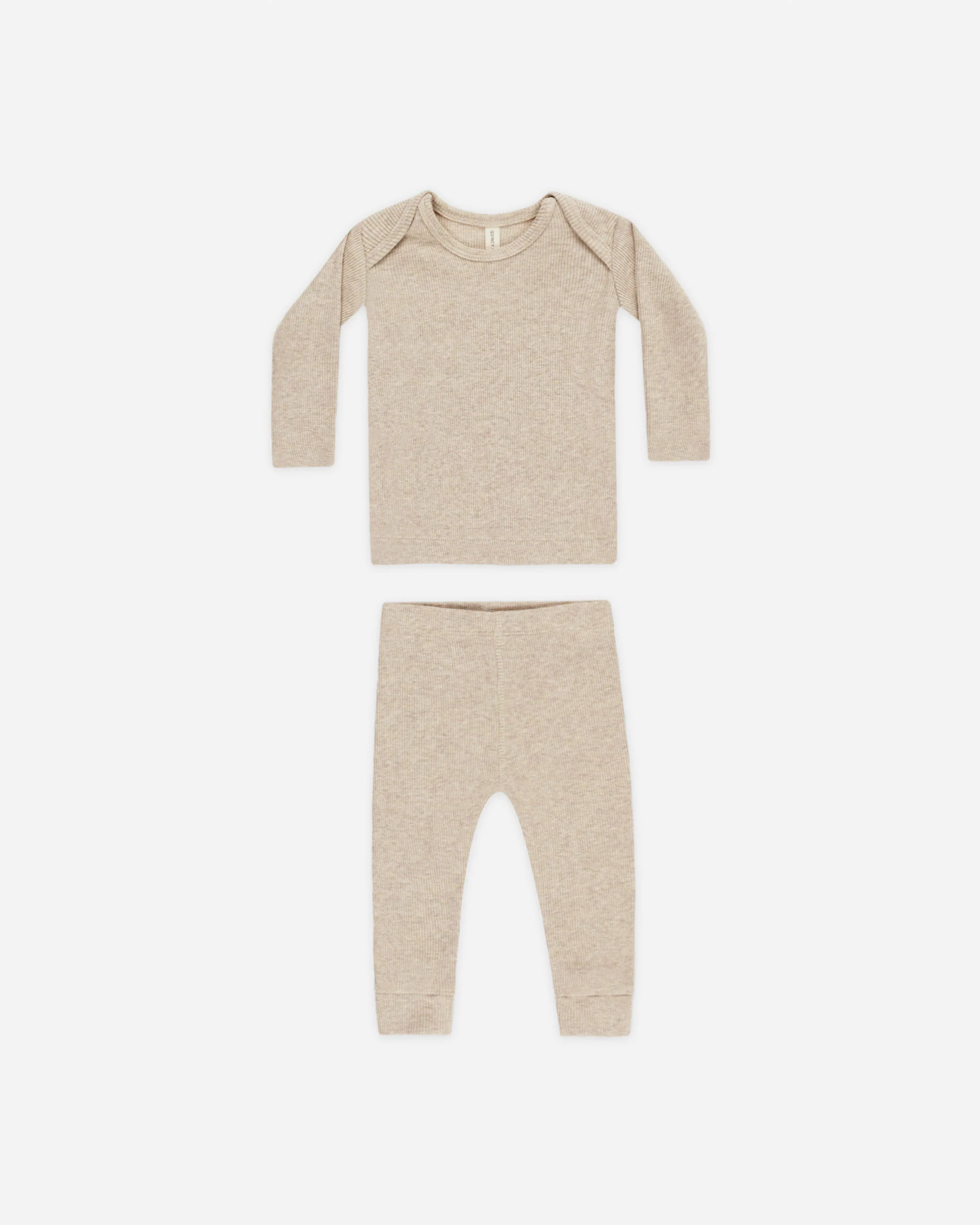 Ribbed Tee And Legging Set Taupe | Rylee + Cru