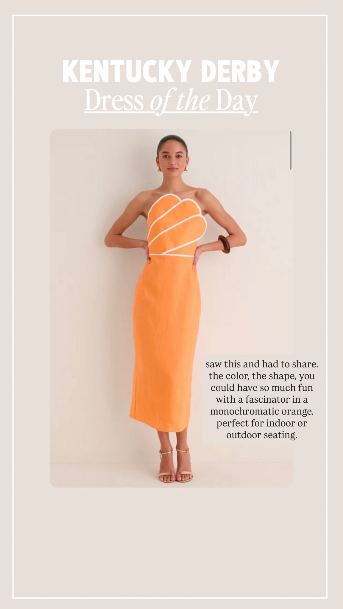 Orange Linen Clementine Dress from @Tuckernuck perfect for spring weddings, graduation, Kentucky derby. 