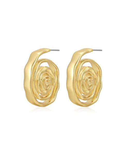Rosette Coil Earrings- Gold | Luv Aj