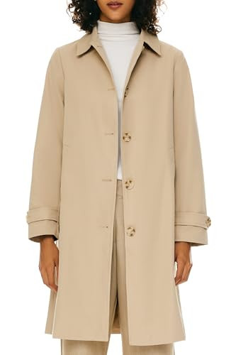 Orolay Women's Single Breasted Trench Coat Mid Long Classic Lapel Windproof Slim Outerwear Coats Khaki Medium | Amazon (US)
