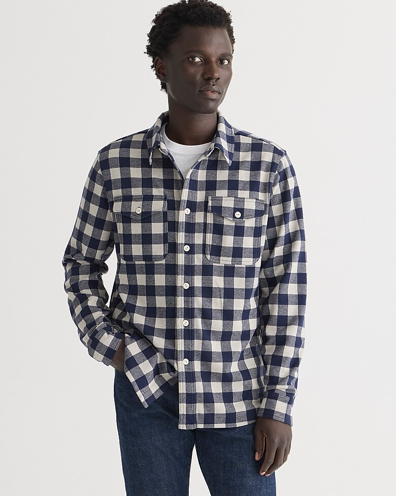 Seaboard soft-knit shirt in plaid | J. Crew US