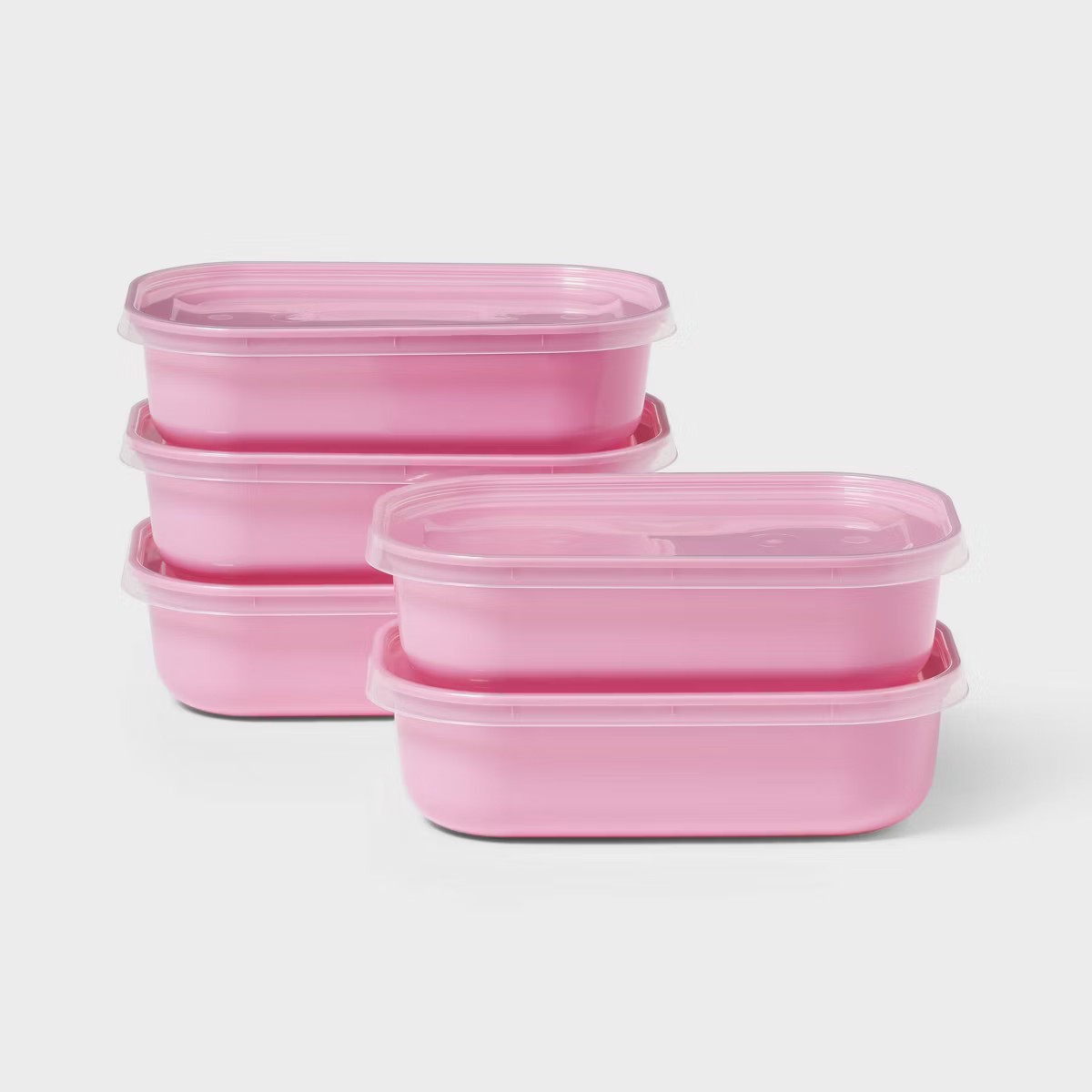 10pc (set of 5) Single Compartment Plastic Meal Prep Food Storage Container Set - Room Essentials... | Target