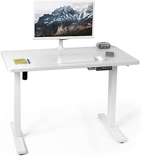 VIVO Electric Height Adjustable 43 x 24 inch Memory Stand Up Desk, White Solid One-Piece Table To... | Amazon (US)