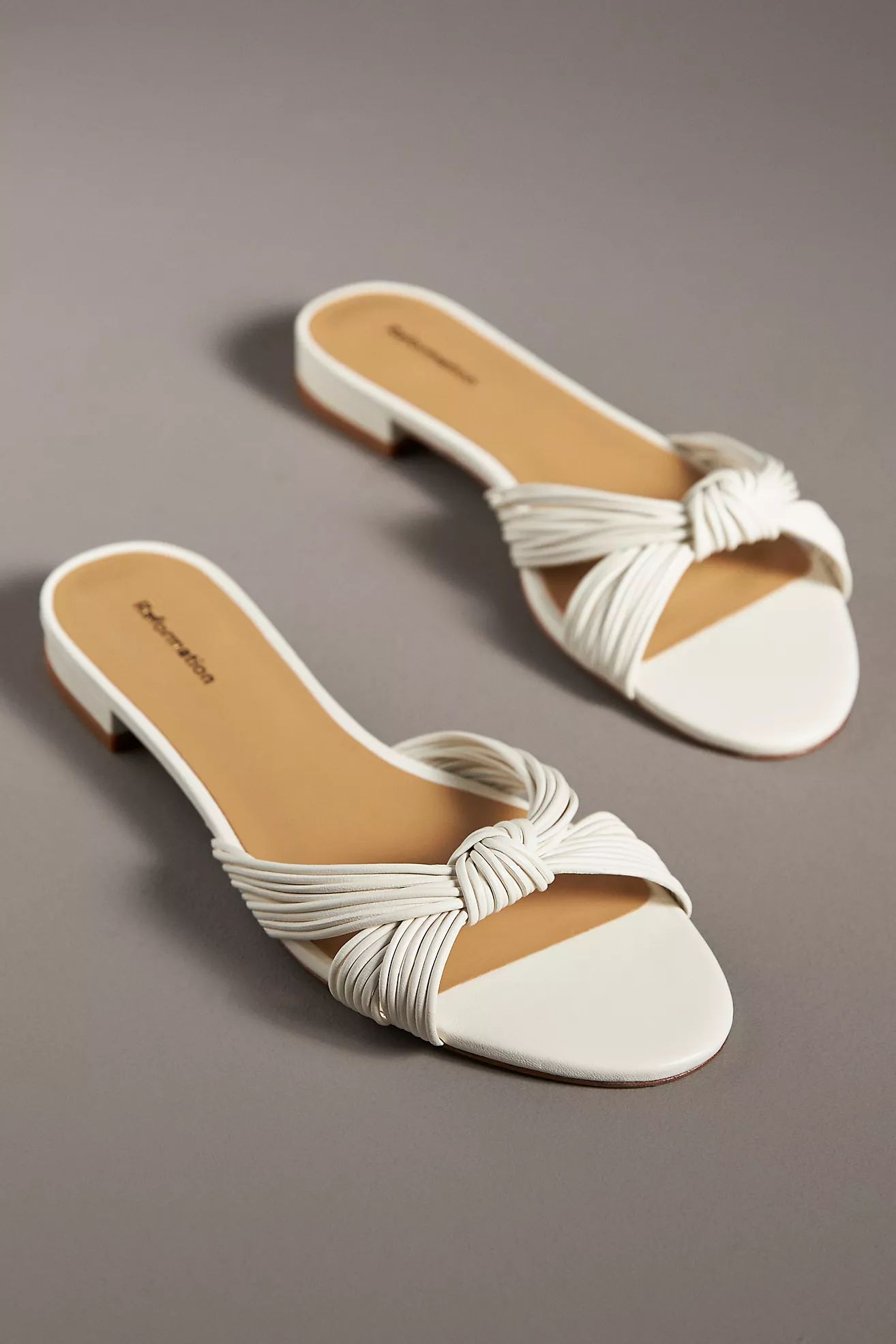 Reformation Peridot Mignon Knot Flat Sandals | Anthropologie (US)