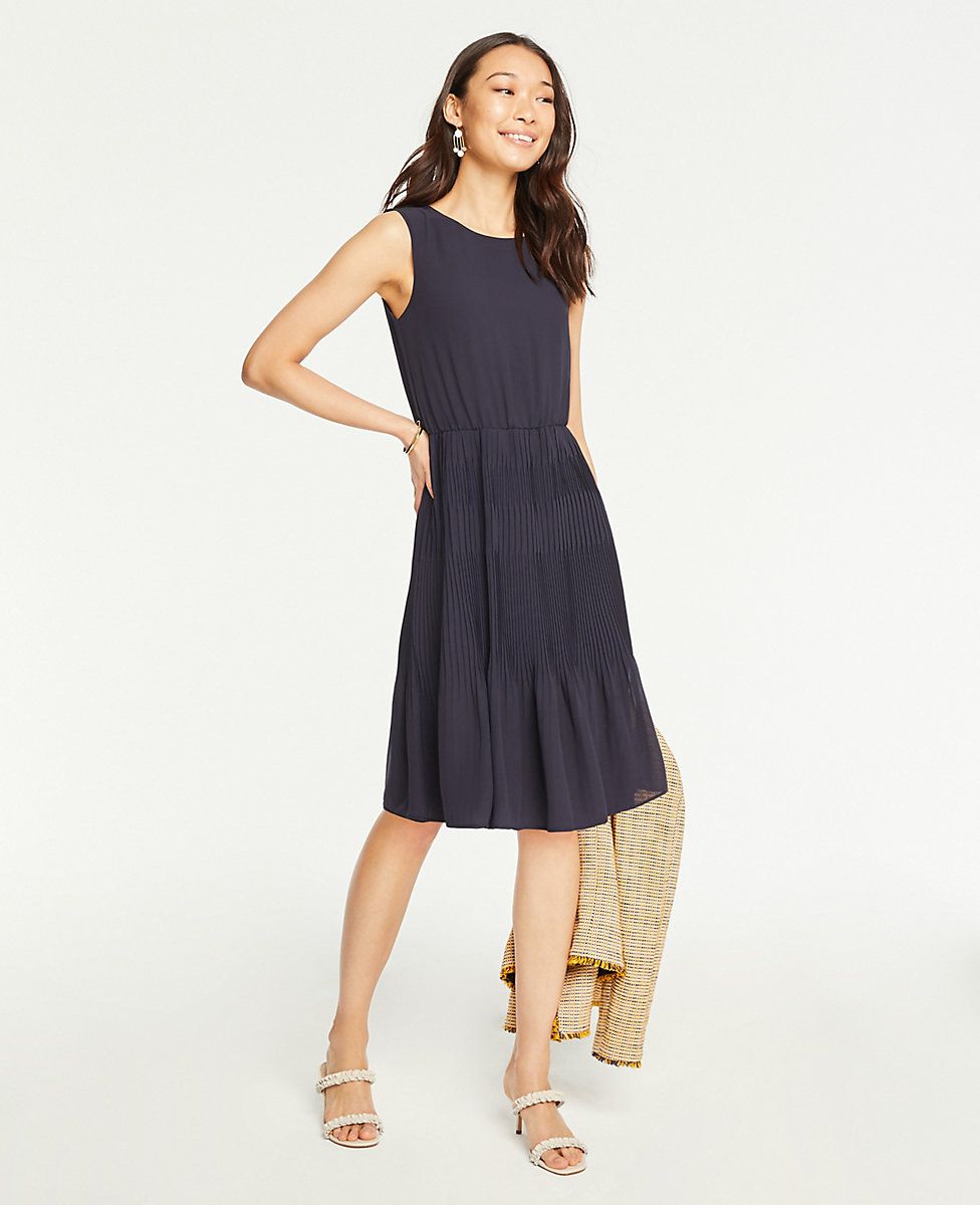 Pleated Flare Dress | Ann Taylor (US)