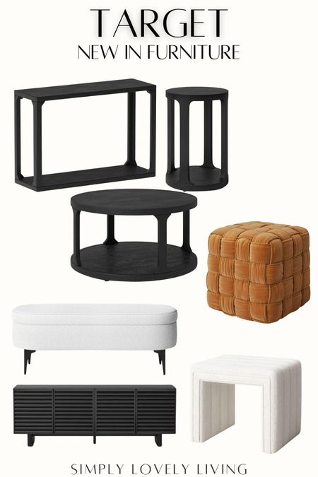 Target furniture finds. New furniture. Modern furniture. Ottoman. Console table. Side table. End table. Coffee table. Upholstered Bench. Tv console. #LTKfind

#LTKhome