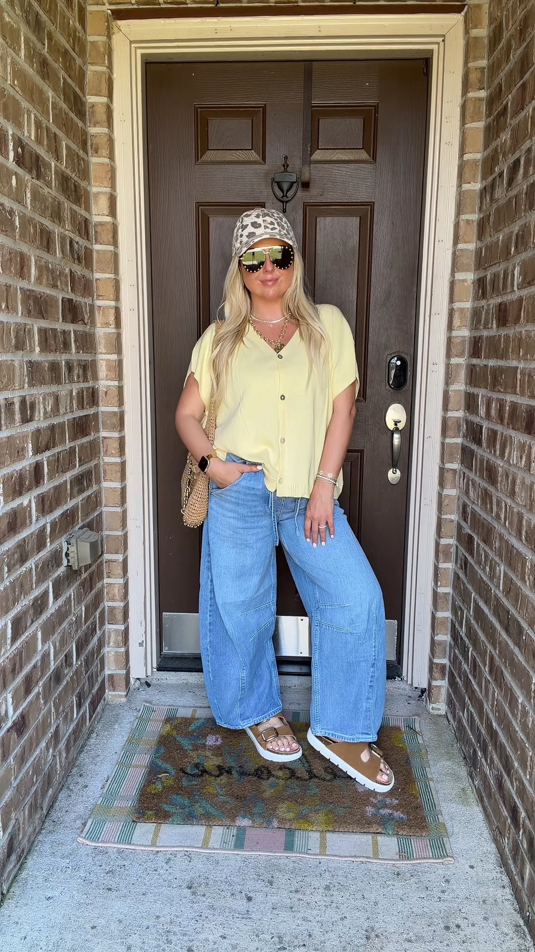 Spring outfit
Small cardigan on sale
Xs jeans 
Sandals tts

#LTKSaleAlert #LTKootd