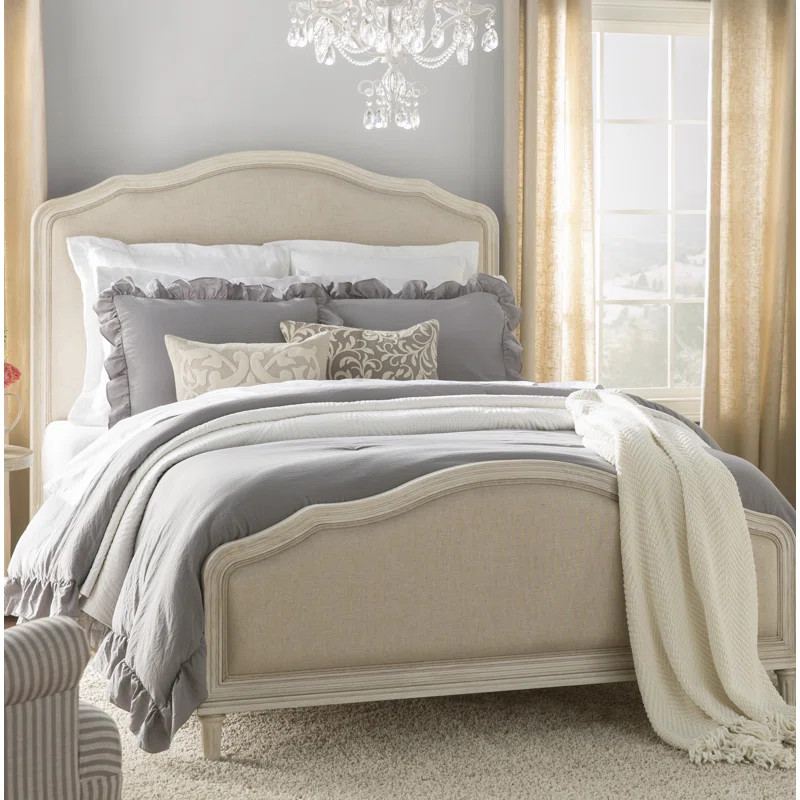 Watson Solid Wood and Upholstered Low Profile Standard Bed | Wayfair North America