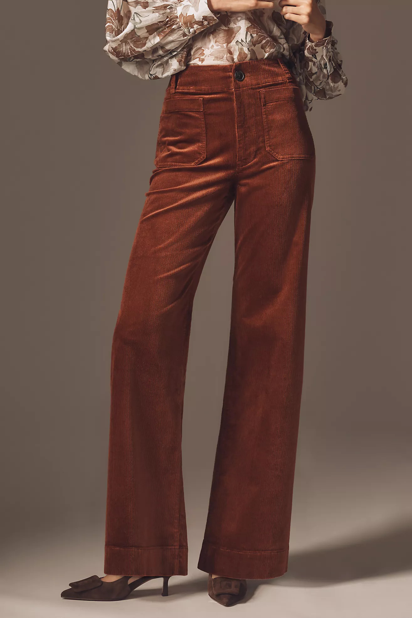 The Colette Corduroy Full-Length Wide-Leg Pants by Maeve | Anthropologie (US)