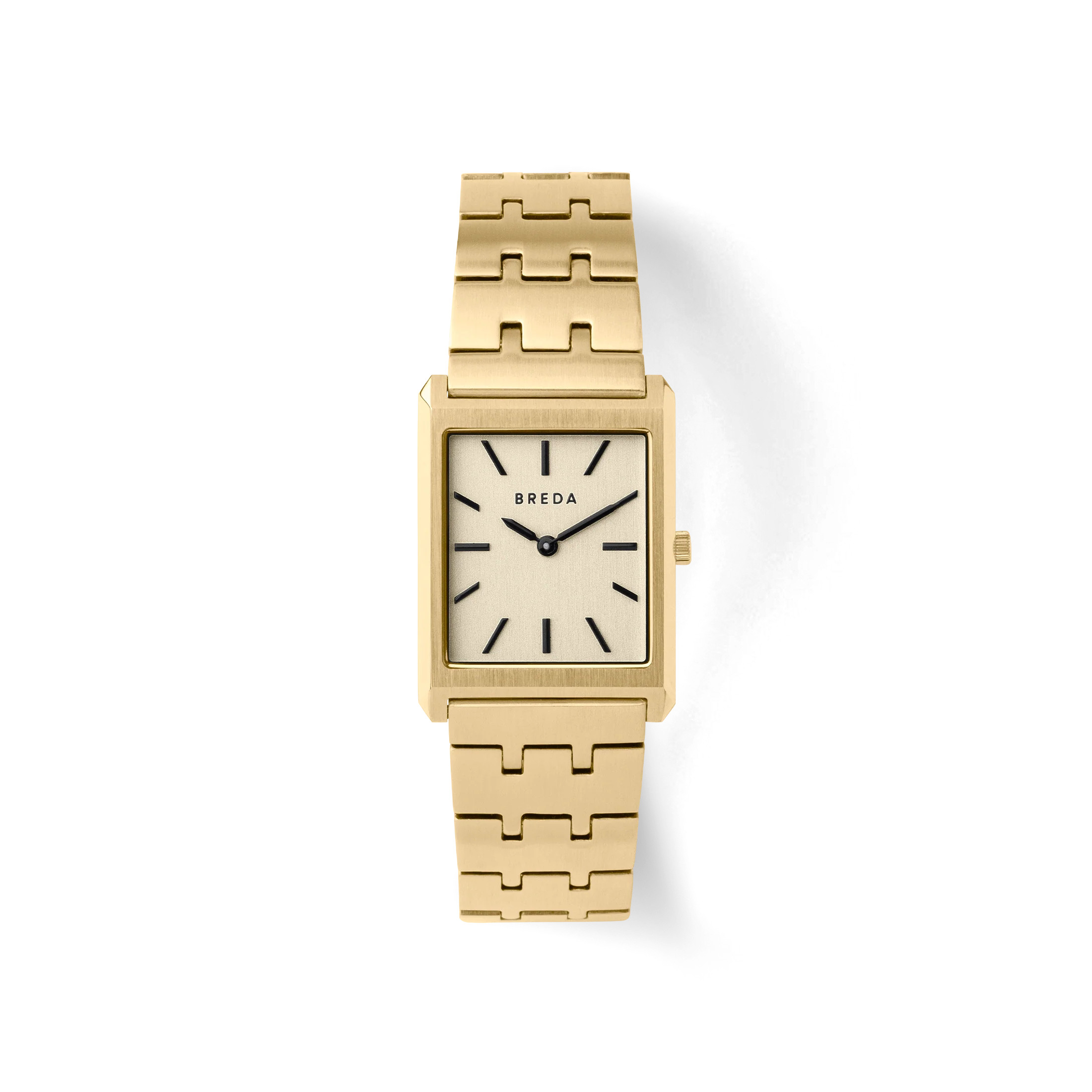 Virgil (Metal) | Rectangle Watch | Gold/Gold/Champagne | BREDA Watch | Breda