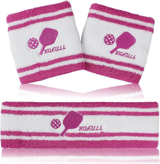 KOFULL Pickleball Accessories,Pickleball Head & Wristband Set,Gifts for Pickleball Tennis Golf Yo... | Amazon (US)