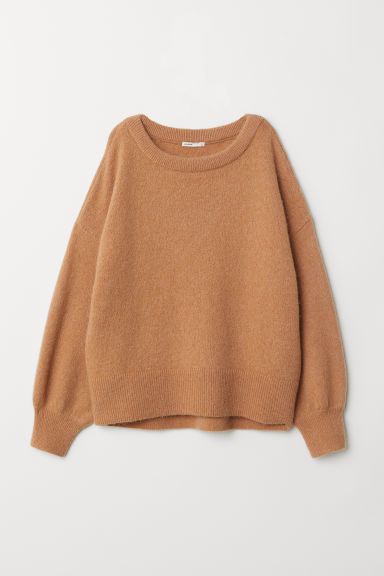 H & M - Knit Mohair-blend Sweater - Beige | H&M (US + CA)