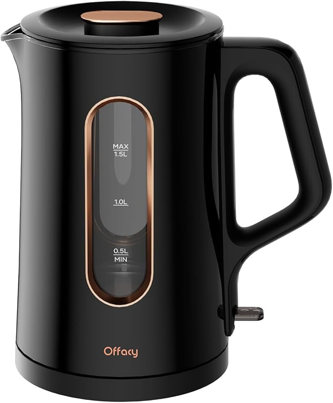 Offacy Electric Kettle, Tea Kettle Pot, Double Wall Glass Inner 1.5L/1200W, Hot Water Kettle Teap... | Amazon (US)