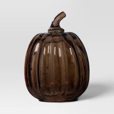 Small Glass Pumpkin Amber - Threshold™ | Target