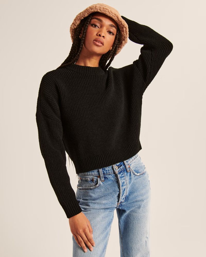 Matte Chenille Crew Sweater | Abercrombie & Fitch (US)
