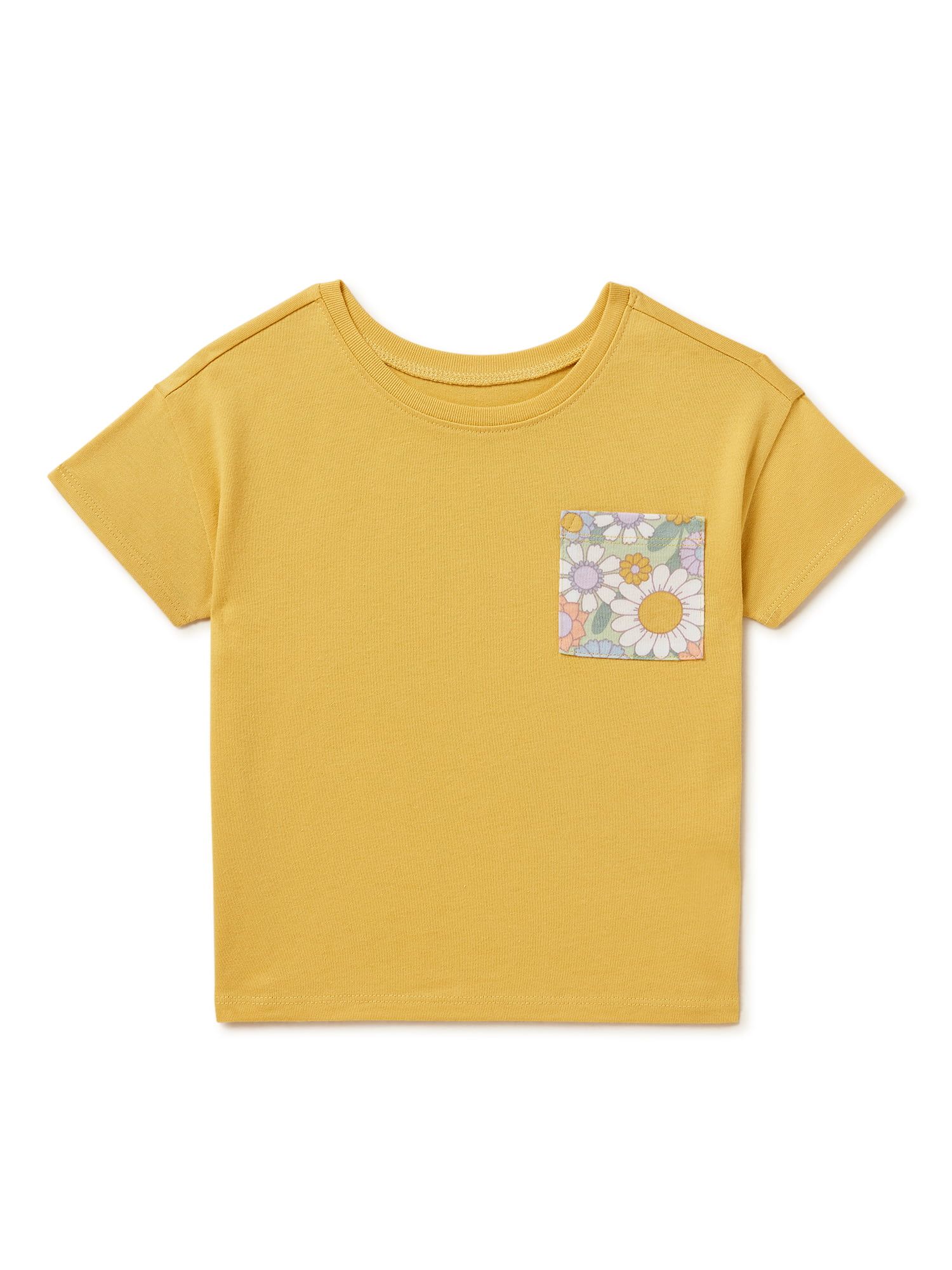 Garanimals Toddler Girls Short Sleeve Pocket Tee, Sizes 12 Months-5T | Walmart (US)