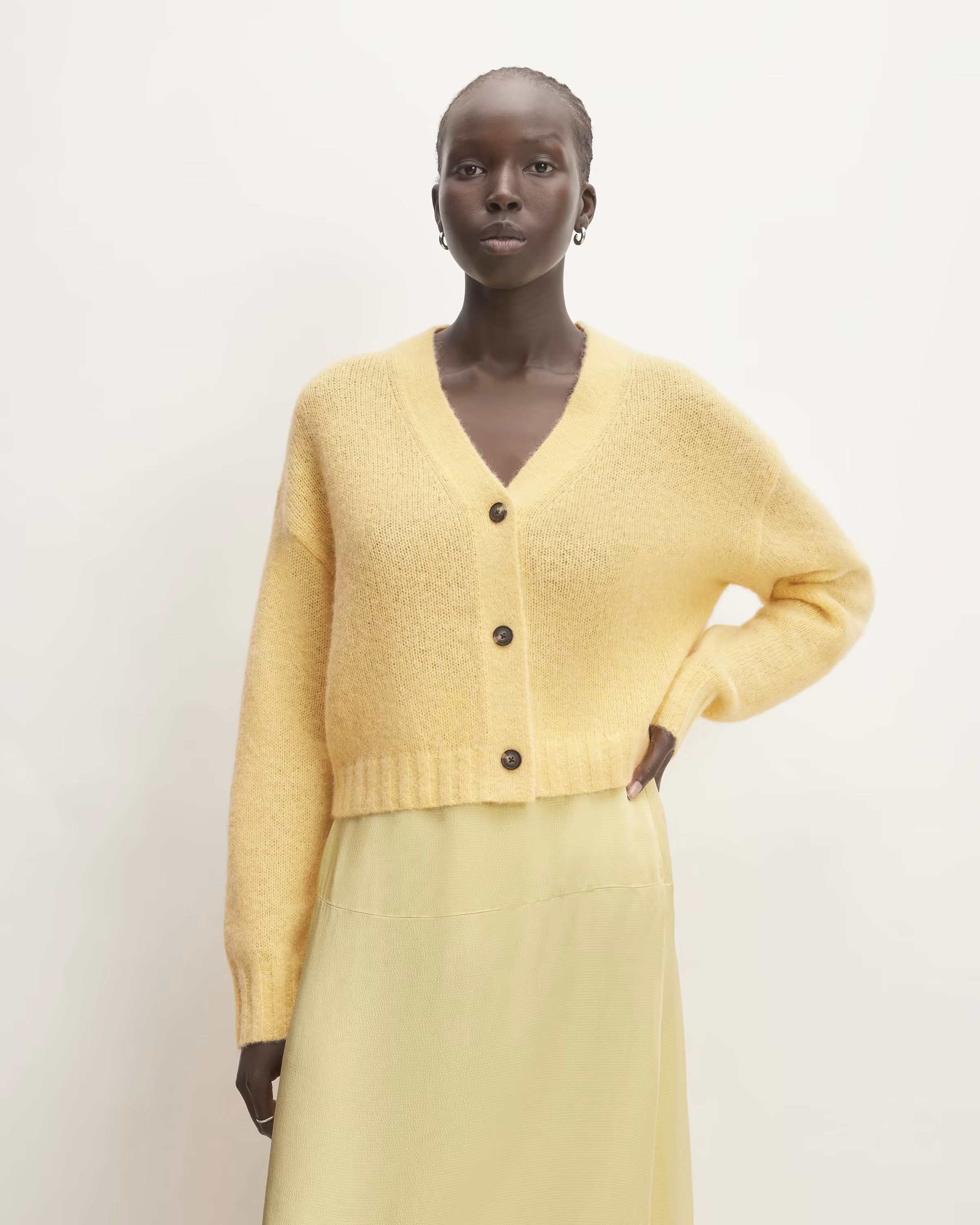 The Alpaca V-Neck Cropped Cardigan | Everlane