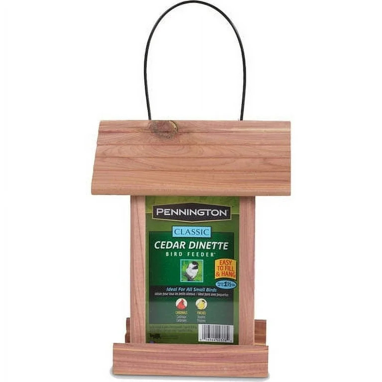 Pennington Red Cedar Dinette Wild Birds Hopper Feeder, 1.25 lb Seed Capacity | Walmart (US)