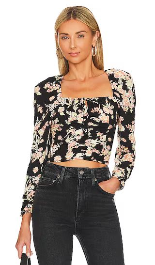 Hilary Printed Top in Black Combo | Revolve Clothing (Global)