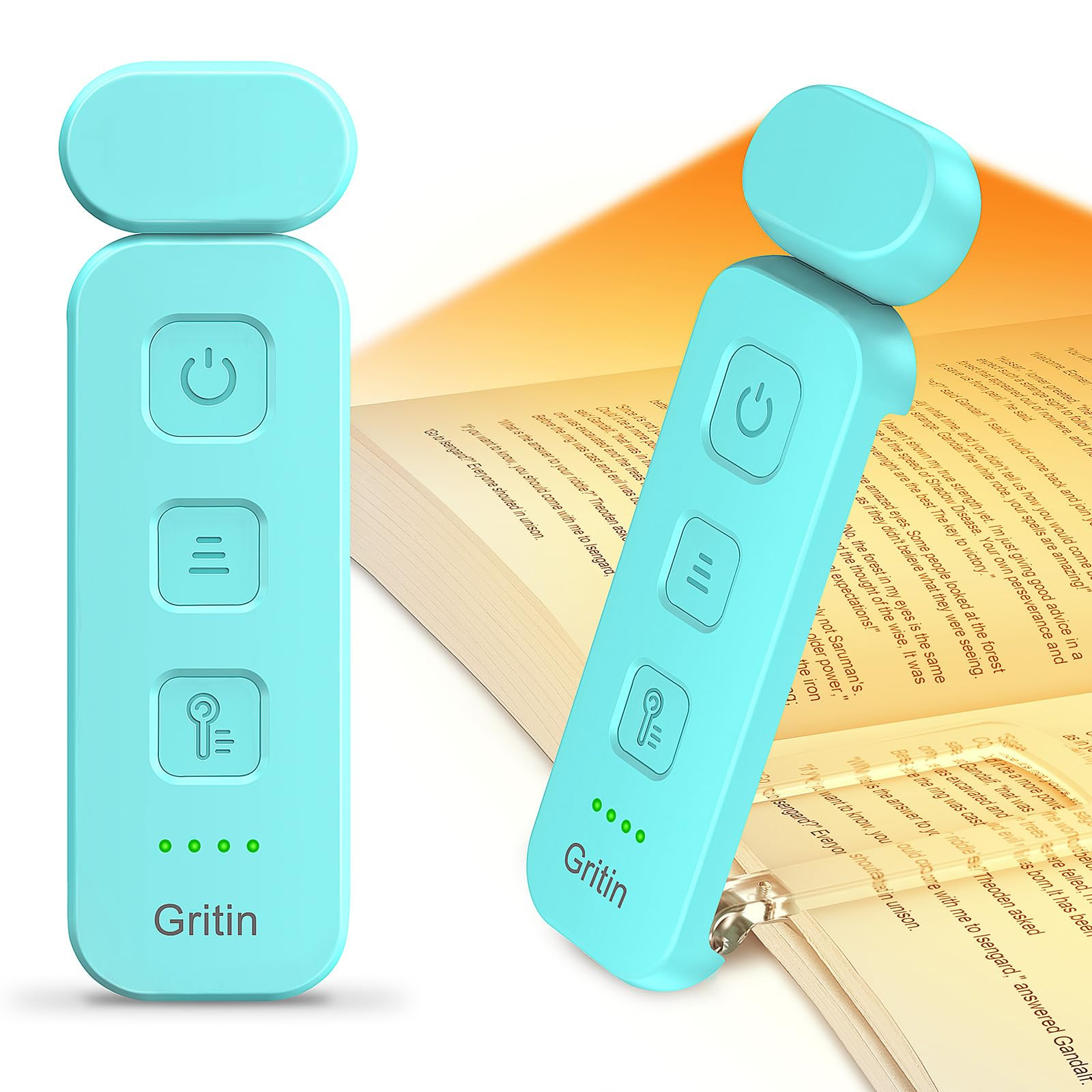 Gritin Reading Light, Rechargeable Book Light for Reading in Bed - Eye Caring 3 Color Temperature... | Amazon (US)