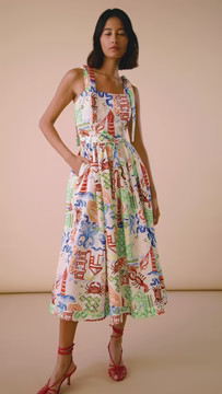 Quincy Dress | Square Neck Midi Dress | Hunter Bell | Hunter Bell