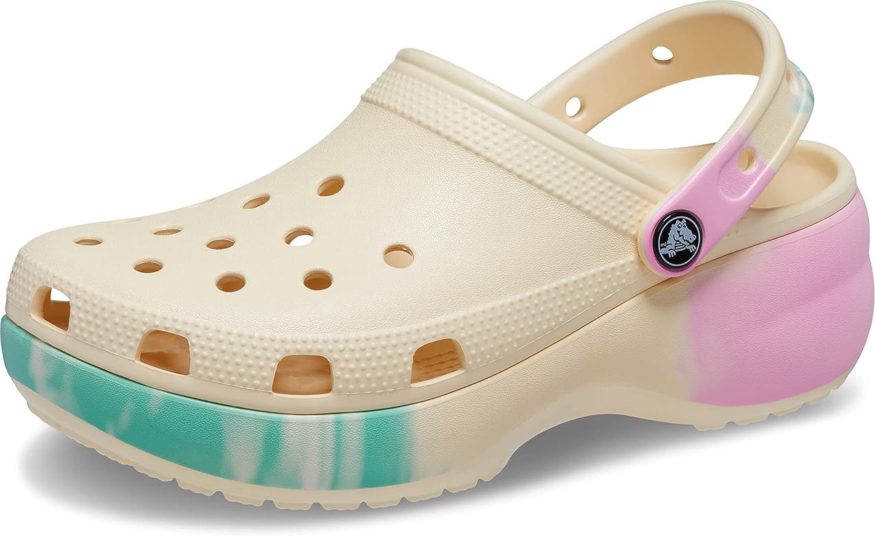 Crocs womens Classic Platform Graphic Clog | Amazon (US)