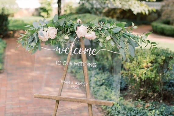 Clear Acrylic Welcome Sign  Wedding Welcome Sign  Custom | Etsy | Etsy (US)