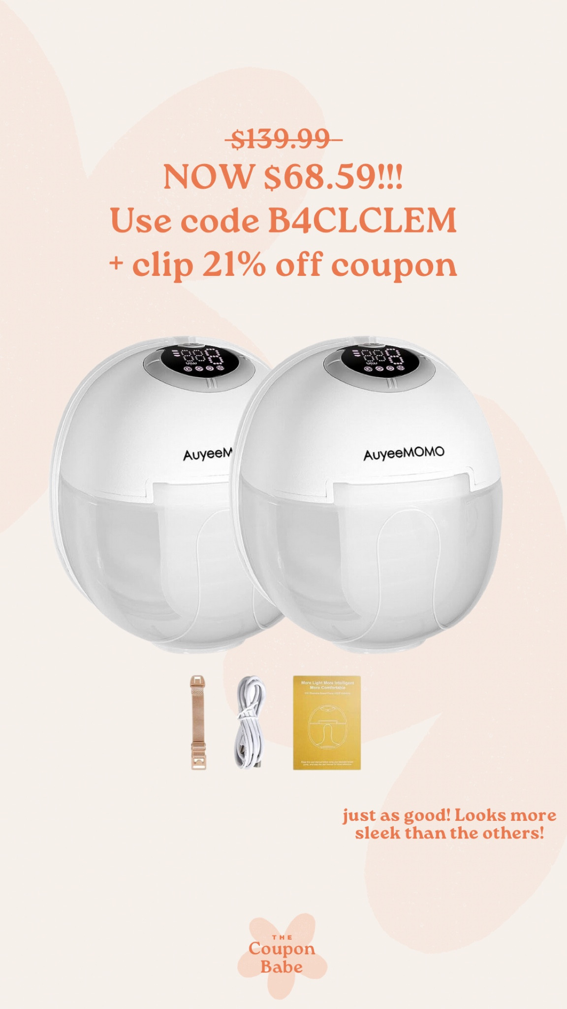 B4CLCLEM

Portable breast pump @ Amazon

#LTKbaby